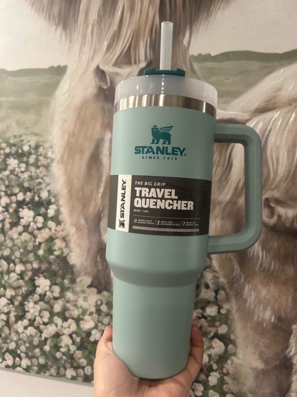 Stanley Adventure Quencher Seamfoam 40 Oz Travel Tumbler